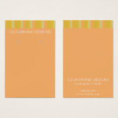 金ゴールドストライプイヤリングネックレスジュエリー表示カード (正面&裏面)