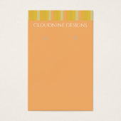 金ゴールドストライプイヤリングネックレスジュエリー表示カード (正面)