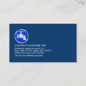 金ゴールドストライプオンブルーウォータードロップ 名刺 (裏面)