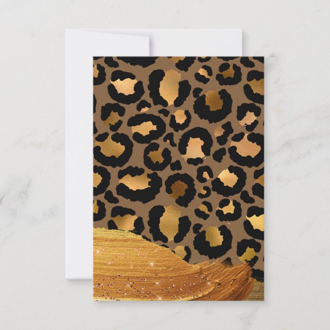 金ゴールドストライプオン金属グラマーcheetahスキン (正面)