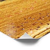 金ゴールドストライプオン金属グラマーcheetahスキン ポスター (コーナー)