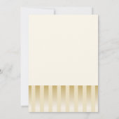 金ゴールドストライプキュートコアラ男女兼用ベビーシャワー 招待状 (裏面)