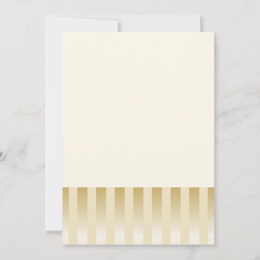 金ゴールドストライプキュートコアラ男女兼用ベビーシャワー 招待状 (裏面)