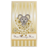 金ゴールドストライプキュートベビーコアラキッズ スモールペーパーバッグ (正面)