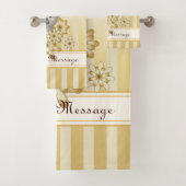 金ゴールドストライプキュートベビーコアラキッズ バスタオルセット (インサイチュ)