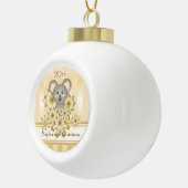 金ゴールドストライプキュートベビーコアラ セラミックボールオーナメント (右)