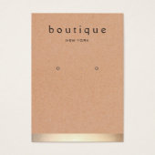 金ゴールドストライプクラフトイヤリング表示ホルダー (正面)