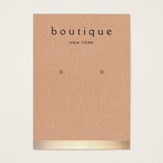 金ゴールドストライプクラフトイヤリング表示ホルダー (正面)