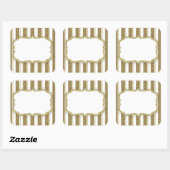 金ゴールドストライプグリッターカスタマイズ-  スクエアシール (シート)