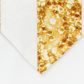 金ゴールドストライプグリッターブラックボホコレクシ人気があるョン フリースブランケット (角)