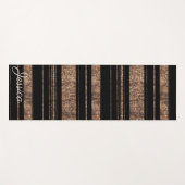 金ゴールドストライプグリッター ヨガマット (正面(横))