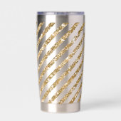 金ゴールドストライプグリッター 保温保冷タンブラー (背面)