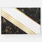 金ゴールドストライプタイポグラフィブラック ゲストブック (裏面)