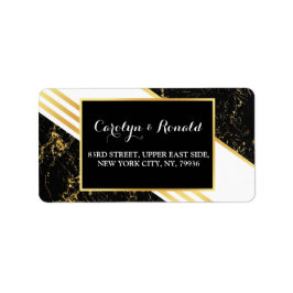 金ゴールドストライプタイポグラフィブラック ラベル