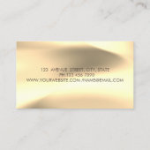 金ゴールドストライプダイヤモンドシックロータス金ゴールド 名刺 (裏面)