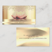 金ゴールドストライプダイヤモンドロータス金ゴールド 名刺 (正面/裏面)