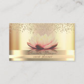 金ゴールドストライプダイヤモンドロータス金ゴールド 名刺 (正面)