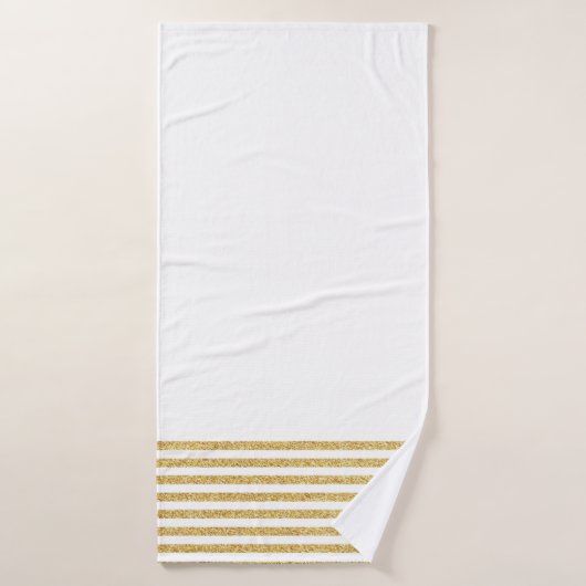 金ゴールドストライプバスタオル バスタオル (バスタオル)