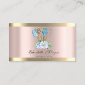 金ゴールドストライプバラ金ゴールドベーカリーハンドツール 名刺 (正面)