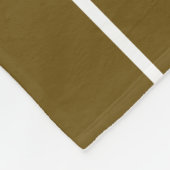 金ゴールドストライプパターカスタムンの白い背景2 フリースブランケット (角)