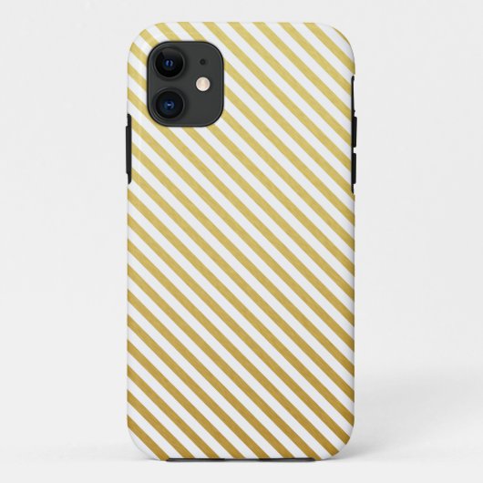 金ゴールドストライプパターンiPhoneケース Case-Mate iPhoneケース (裏面)