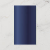 金ゴールドストライプピアノ先生ダークブルービジネスカード 名刺 (裏面)