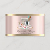 金ゴールドストライプフローラミキサバラ金ゴールドベーカリー 名刺 (正面)