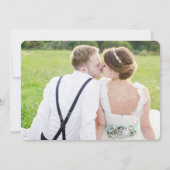 金ゴールドストライプブラック結婚ズThank You Photo Card サンキューカード (裏面)