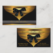 金ゴールドストライプブラック金ゴールドエレガント名刺 名刺 (正面/裏面)