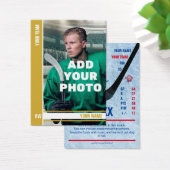 金ゴールドストライプホッケートレーディングカード – カスタム統計 (デスク)