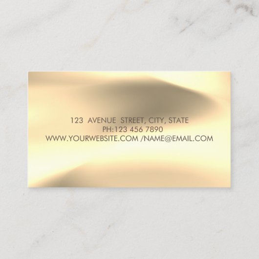 金ゴールドストライプホログラデーションフィックロータス金ゴールド 名刺 (裏面)