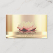 金ゴールドストライプホログラデーションフィックロータス金ゴールド 名刺 (正面)