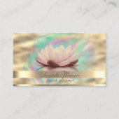 金ゴールドストライプホログラフィグラデーションックインクロータス金ゴールド 名刺 (正面)