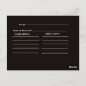 金ゴールドストライプマーブルタイポグラフィブラックブライダルシャワー ポストカード (裏面)