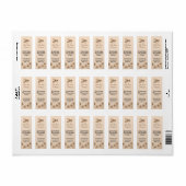 金ゴールドストライプミツバチフローラスモールハニージャー ラベル (フルシート)