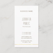 金ゴールドストライプミニマモダンリストデザインプユニークラン 名刺 (裏面)