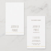 金ゴールドストライプミニマモダンリストデザインプユニークラン 名刺 (正面/裏面)