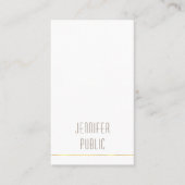 金ゴールドストライプミニマモダンリストデザインプユニークラン 名刺 (正面)