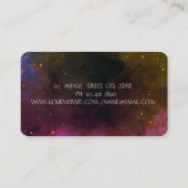 金ゴールドストライプロータスフラワーブルゴーニュ 名刺 (裏面)