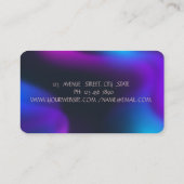 金ゴールドストライプロータスフラワーホログラフィック 名刺 (裏面)