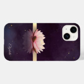 金ゴールドストライプロータスフラワーボホ Case-Mate iPhoneケース (裏面 (横))