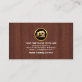 金ゴールドストライプロー絵を描ラーブラシホームペインタ 名刺 (裏面)