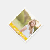 金ゴールドストライプ卒業パーティーペーパーナプキンセット スタンダードカクテルナプキン (角)