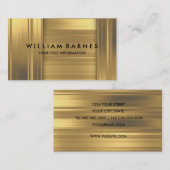金ゴールドストライプ名刺 名刺 (正面/裏面)