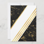 金ゴールドストライプ大理石タイポグラフは私の花嫁のメイドになる 招待状 (裏面)