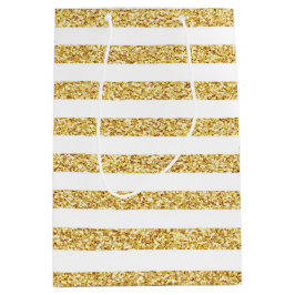 金ゴールドストライプ抱き枕 ミディアムペーパーバッグ