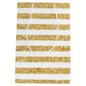 金ゴールドストライプ抱き枕 ミディアムペーパーバッグ (裏面)