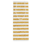 金ゴールドストライプ抱き枕 ワインギフトバッグ (裏面)