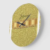 金ゴールドストライプ時計 ラージ壁時計 (傾斜)