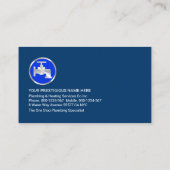 金ゴールドストライプ水滴の配管 名刺 (裏面)